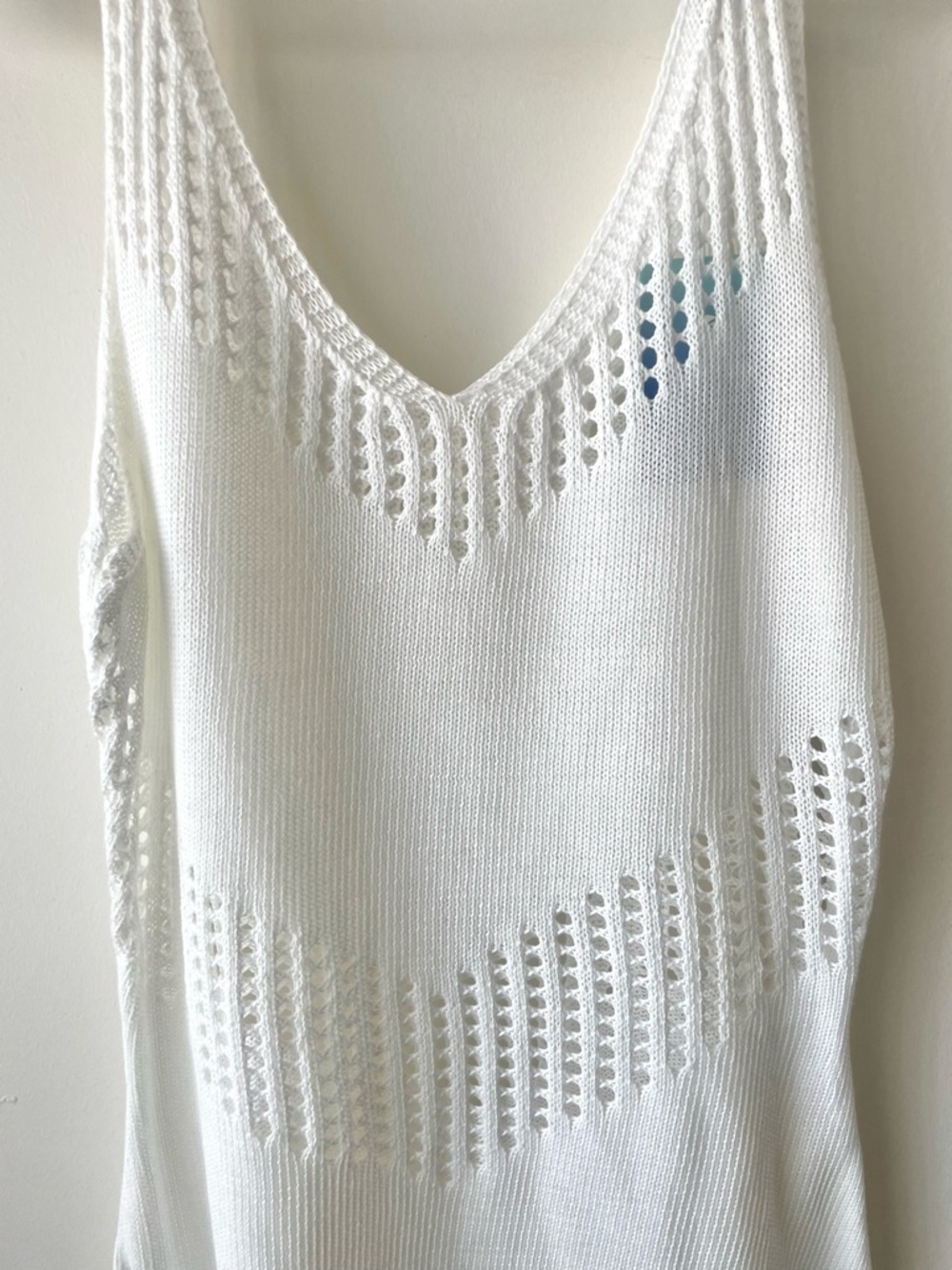 Cupshe White Crochet Halter Knit Swim Coverup Dress - Picture 4 of 8